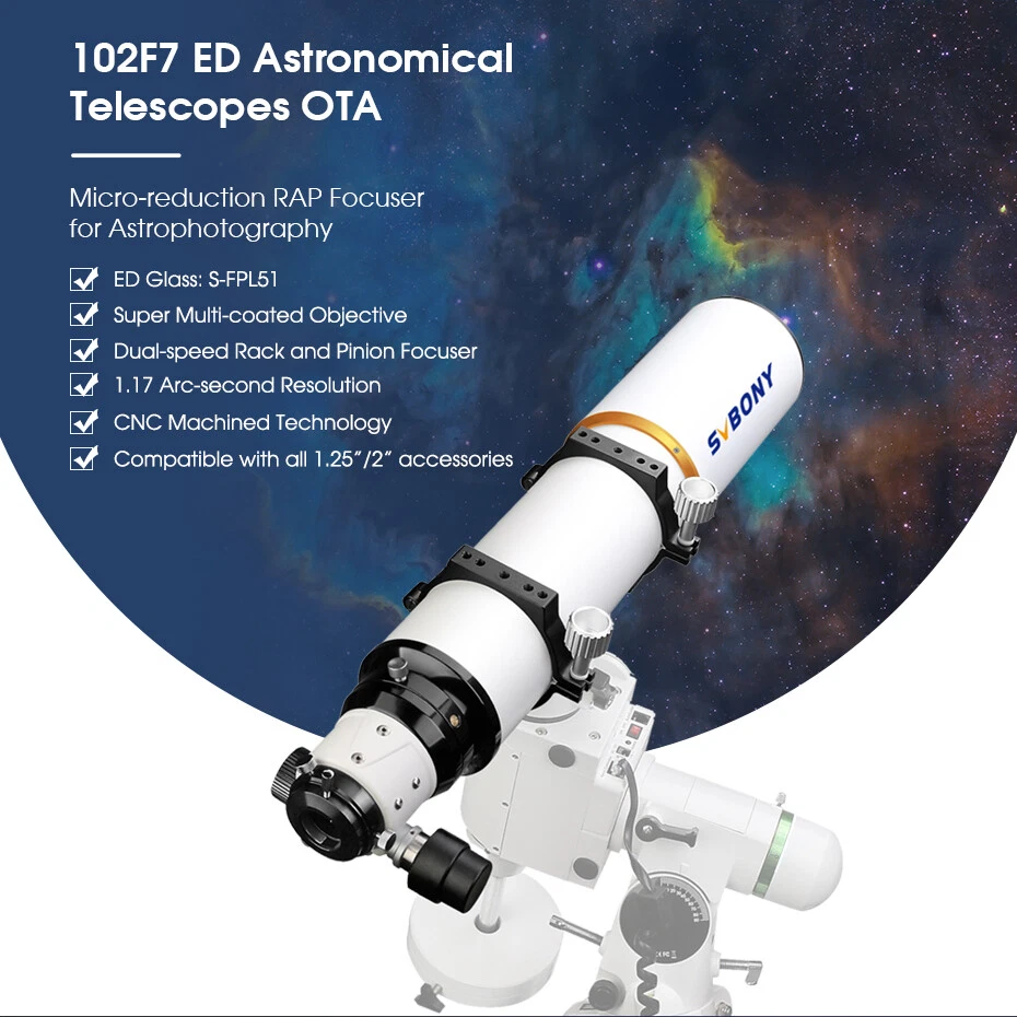 SVBONY SV503 102ED Professional Telescope Astronomical Refractor Achromatic OTA - Image 3 of 4