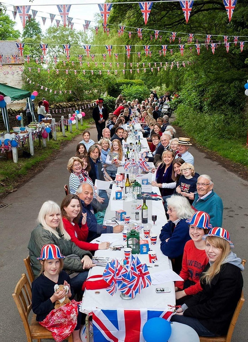2025 Union Jack Bandierine 10M 30 Triangolare UK 80th Royal Festa - Foto 5