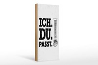 Holzschild Spruch Ich Du Passt Schraube Mutter 10X27 Cm Schild