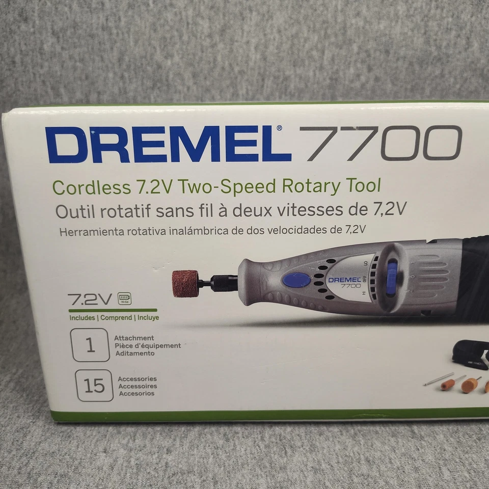 Dremel 7700 Cordless 7.2V Two-Speed Rotary Tool Kit 7700-1/15 15 Accessories - Image 2 of 4