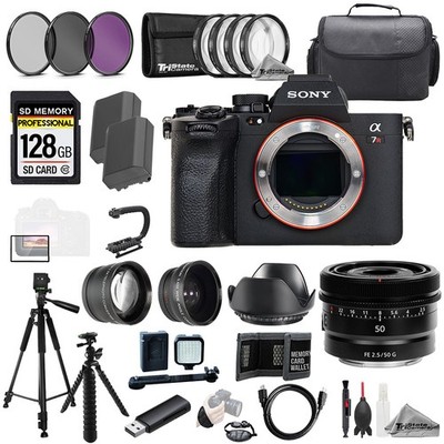 Sony a7R V + Sony FE 50mm f/2.5 G Lens+128GB+Ext Bat+9 PC Filtr MEGA Kit