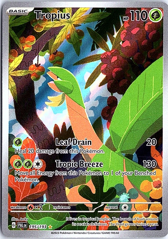 Tropius - Illustration Rare SV02: Paldea Evolved 195/193 NM Pokemon