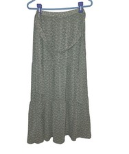 Delicate Floral Chiffon Ruffle Maxi Skirt - Size L Cottagecore Fairy Garden