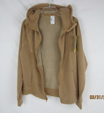All In Motion Women's Full Zip Up Fleece Hoodie Brown L