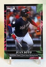 2022 Topps X Juan Soto #56 Postseason Moments WS Laces Bases Clearing Double