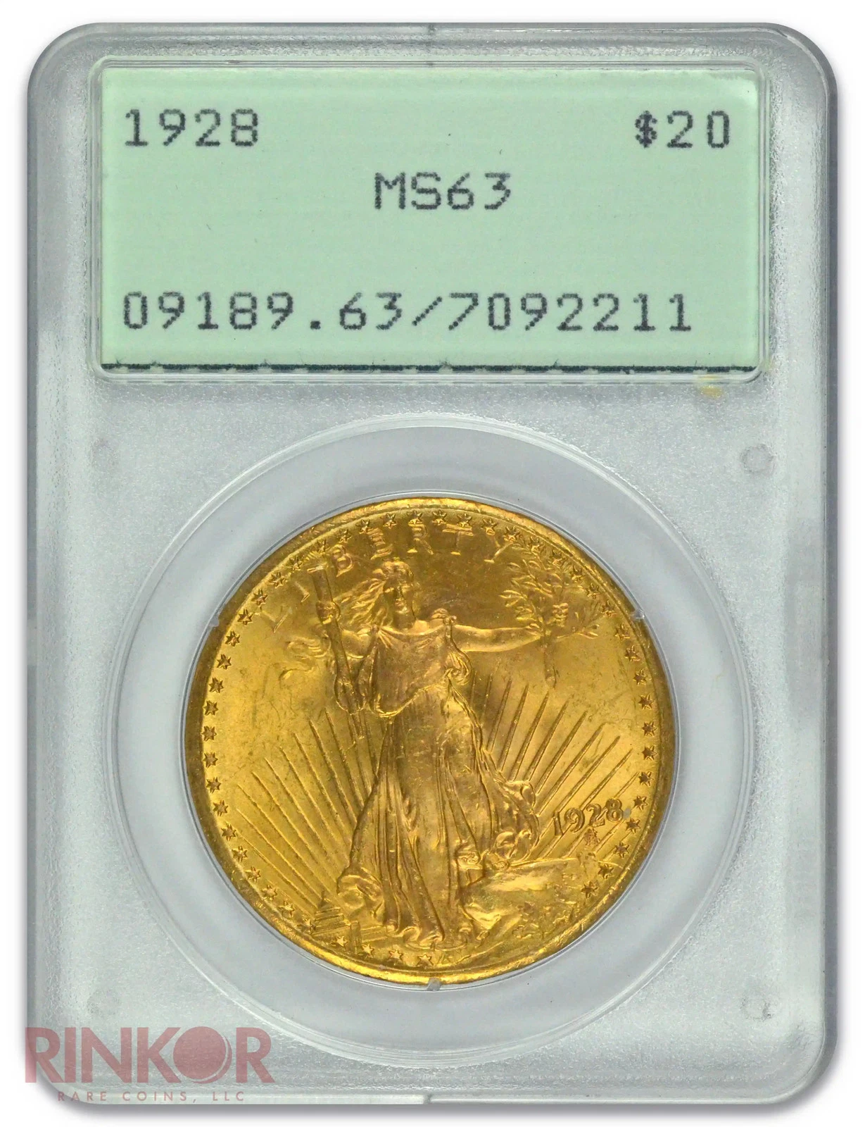1928 $20 Saint Gaudens PCGS MS 63