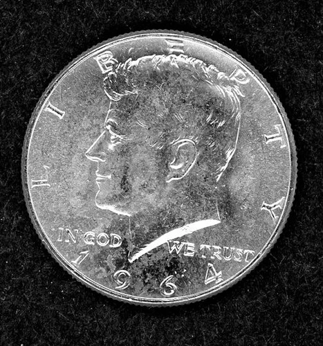 1964 Kennedy silver Half-dollar, Uncirculated, ungraded