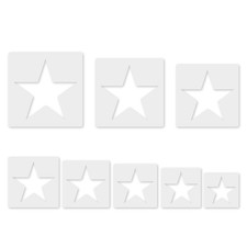 Star Stencil Set - 8 Pcs Different Size Stencils, Large Star Template for Spr...