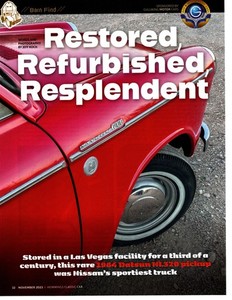 1964 DATSUN NL320 PICKUP TRUCK BARNFIND ~ NICE 6-PAGE ARTICLE / AD