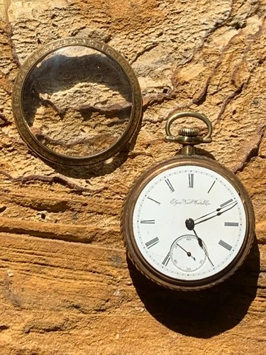 1891 Rolled Gold Elgin Natl Watch Co. Model 5 Grade 43 18s 11j  INDIAN HEAD RUNS