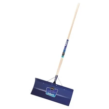 Yukon YSP24LU Snow Pusher, 24 in W x 12 in L, Steel, Long Varnished Ash Wood