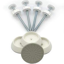 4 Pack Baby Gate Extender Extension White, 8MM 