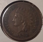 1883 Indian Head Cent 1c Philadelphia Mint US coin (39e-13377/RBT)