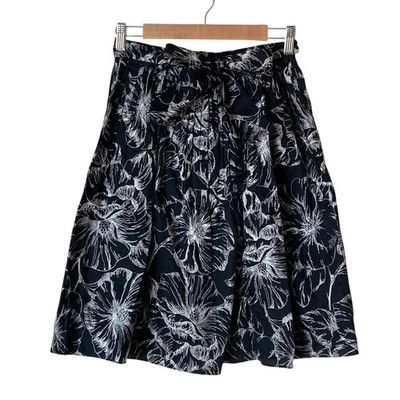 Moschino Cheap & Chic Embroidered Gathered Skirt, Size 40, Black Women USED