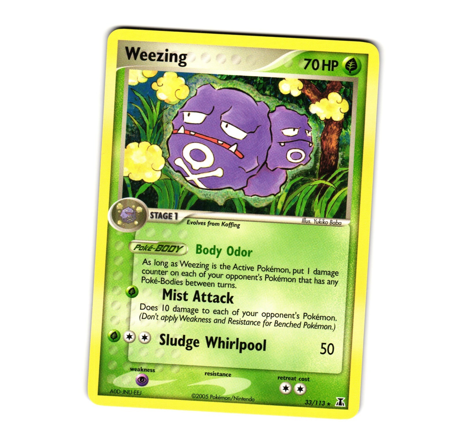 Pokemon Weezing 33/113 Delta Species Rare NM
