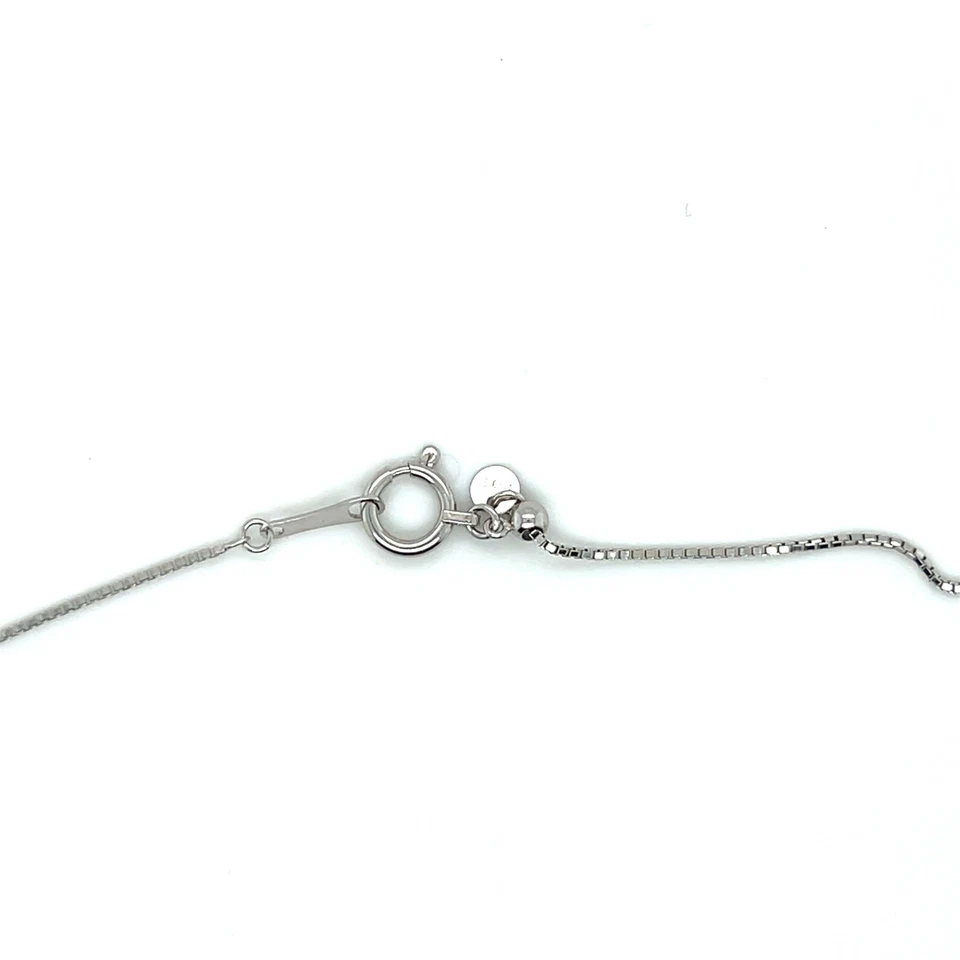 Colar de ouro branco 18k verde azulado 3,48 ctw turmalina e diamante 4 g - Imagem 4 de 4