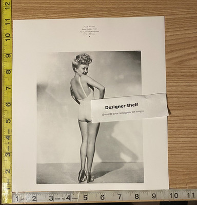 Betty Grable Rear View Full Body Shot Publicity 1943 Scene Book Photograph