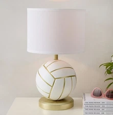 Volleyball Table Lamp with USB-C Port | Sports Themed LED Bedside Light