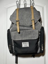 Eddie Bauer First Adventure Places  Spaces Black  Gray Backpack Diaper Bag