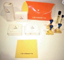 Vintage Liz Clairborne Perfume 1/8 oz ea, Body Talc .75 oz Powder & 2 Vials