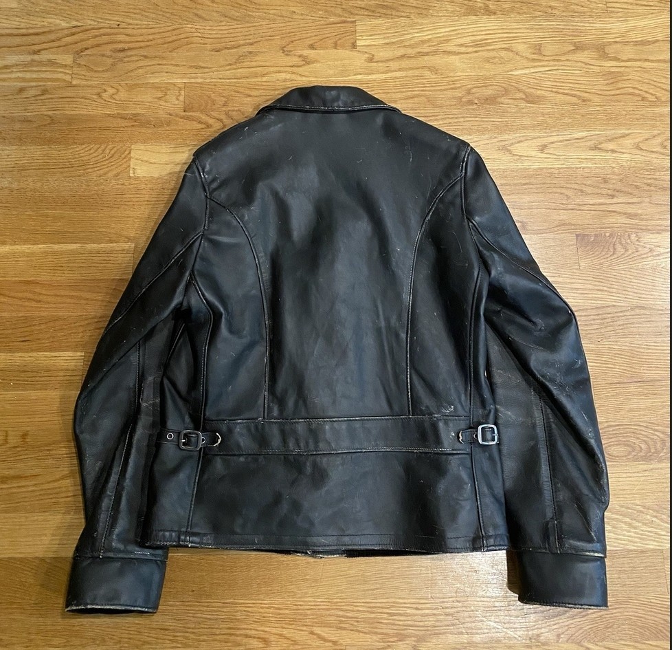 Schott NYC Perfecto PER28 Vintaged Cowhide Motorcycle Jacket Black