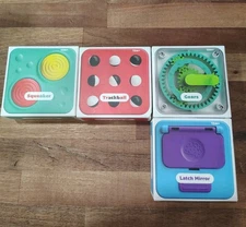Fat Brain Toy Co Play TAB Modular Activity Board Tiles Lot Of 4 