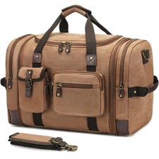 Canvas Duffle Bag for Travel Men and Women, 55L Expandable Large Overnight We...