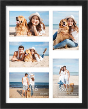 11X14 Collage Picture Frame, Displays 5Pcs 4X6 Pictures with Mat or 1Pcs 11X14 w