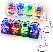 2PCS 4-in-1 Keyboard Fidget Toy with LED Light Keychain Button Stress Relief Toy