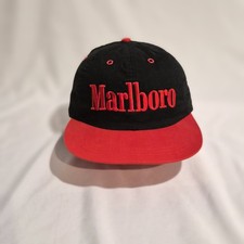 VTG VINTAGE MARLBORO COUNTRY STORE TWO TONE SNAPBACK COTTON BLEND HAT