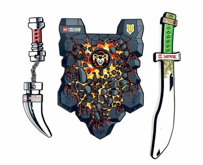 Element Sicks EL6 ねいろ まとめ売り LEGO's foam Ninjago and Nexo Knights - 2 Weapons ⚔️ & One Shield