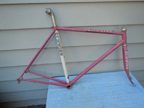 52cm Schwinn Super Sport Vintage Road Bike Frameset PINK Lugged Butted 52-cm