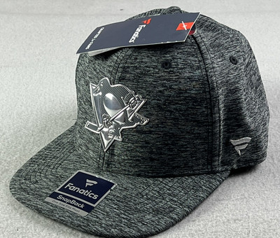 Fanatics Pittsburgh Penguins Gray Marled Tech Chrome Hat Snapback OSFM Cap NWT