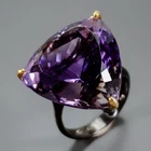 Jewellery 32 ct+ Natural Amethyst Ring 925 Sterling Silver Size 9 /R442525