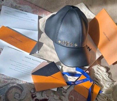 Louis Vuitton Cruiser Cap Schwarz Gold Leder
