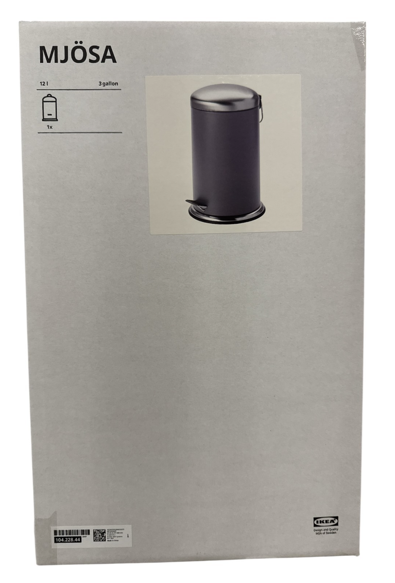 New IKEA MJOSA Pedal Bin Dark Gray 30 L (8 Gallon) 004.228