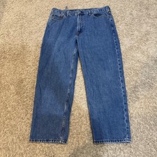 Levis 550 Jeans Mens 40x30 Blue Relaxed Fit Tapered Leg Zip Fly Medium Wash