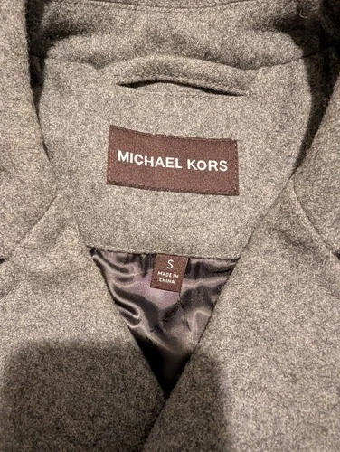 Men's Small Charcoal Gray Michael Kors Peacoat in Great Condition image 2