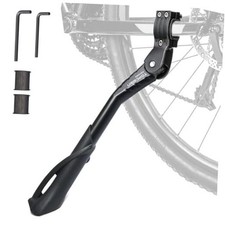 Adjustable Aluminum Alloy Bicycle Kickstand - Rear Black Side - 24-29 Inch