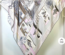70 cashmere 30 silk Pink grid double side printed square Wrap shawl 130X130cm