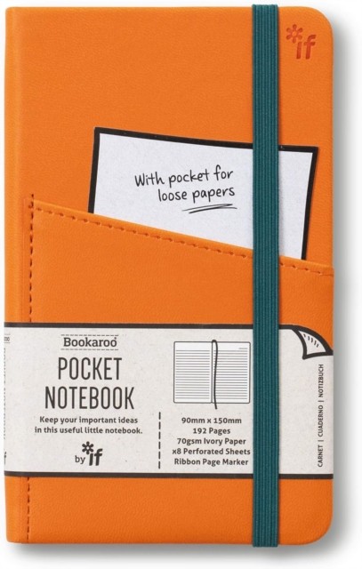 Bookaroo Pocket Notebook (A6) Journal - Orange (Paperback Book)