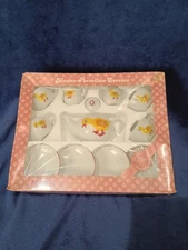 VTG Kinder-Porzellan Reutter Child's Tea Set Yellow Ducks 12 Pc MI W. Ger. NIB