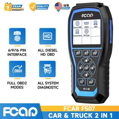 FCAR F507 Car Diesel Heavy Duty Truck Diagnostic Scanner TCM Test ABS Bleeding