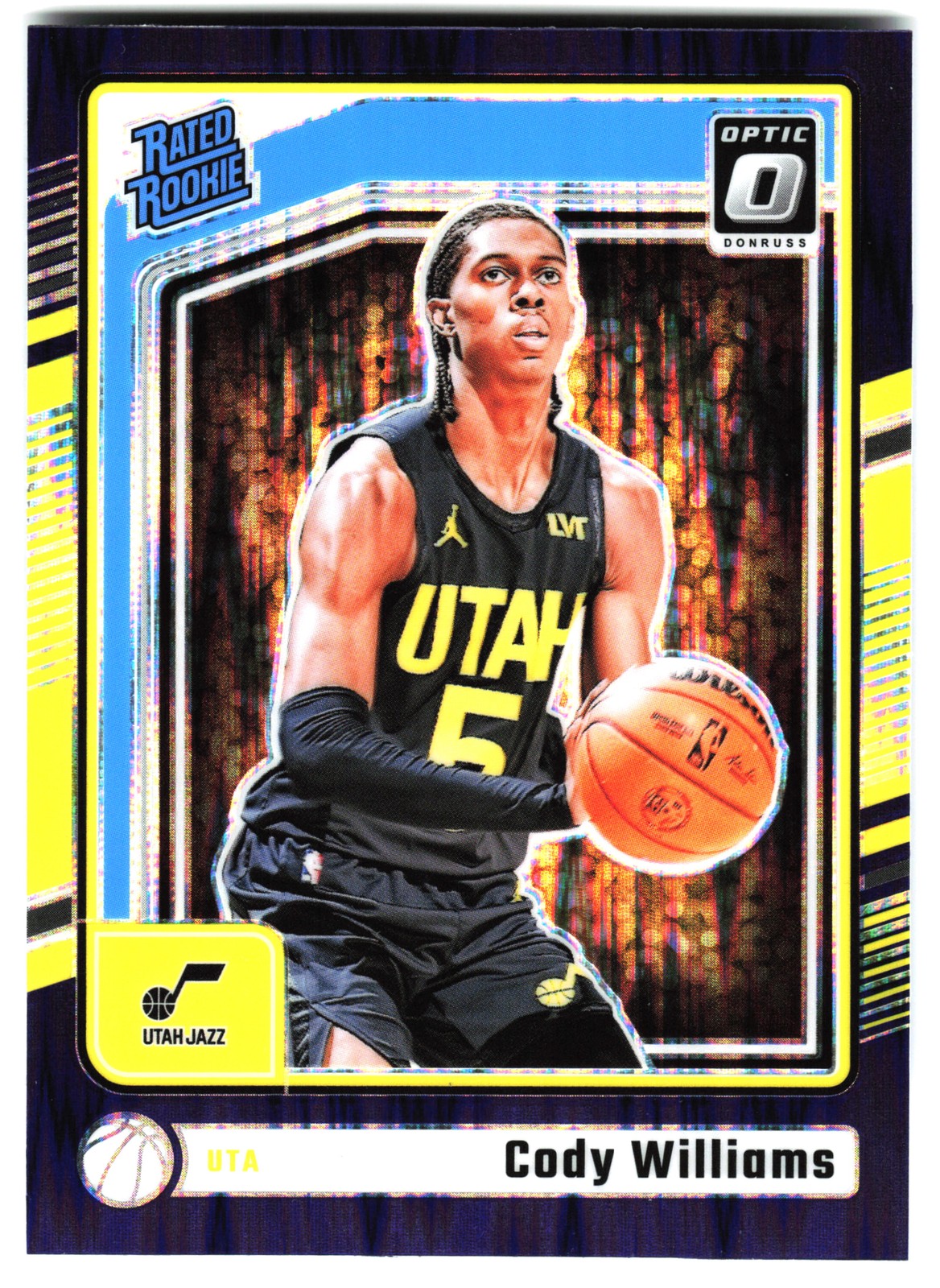 2024-25 Donruss Optic #298 Cody Williams Purple Shock
