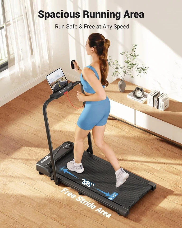 THERUN Walking Pad, 2 in 1 Foldable Treadmills for Home, 2.5HP Under Desk with H - Image 4 of 4