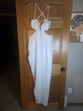 Pretty Little Thing x Naomi Campbell Floor Length Showstopper Dress US Sz 8 NWT