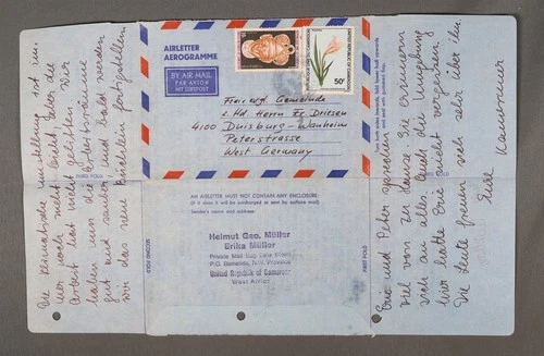 MayfairStamps Cameroun 1974 to Peterstrasse Germany Aerogramme aax_61177