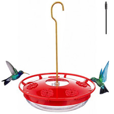 FEED GARDEN Hummingbird Feeders for Outdoors,16oz Leak-Proof 1 Pack, Red