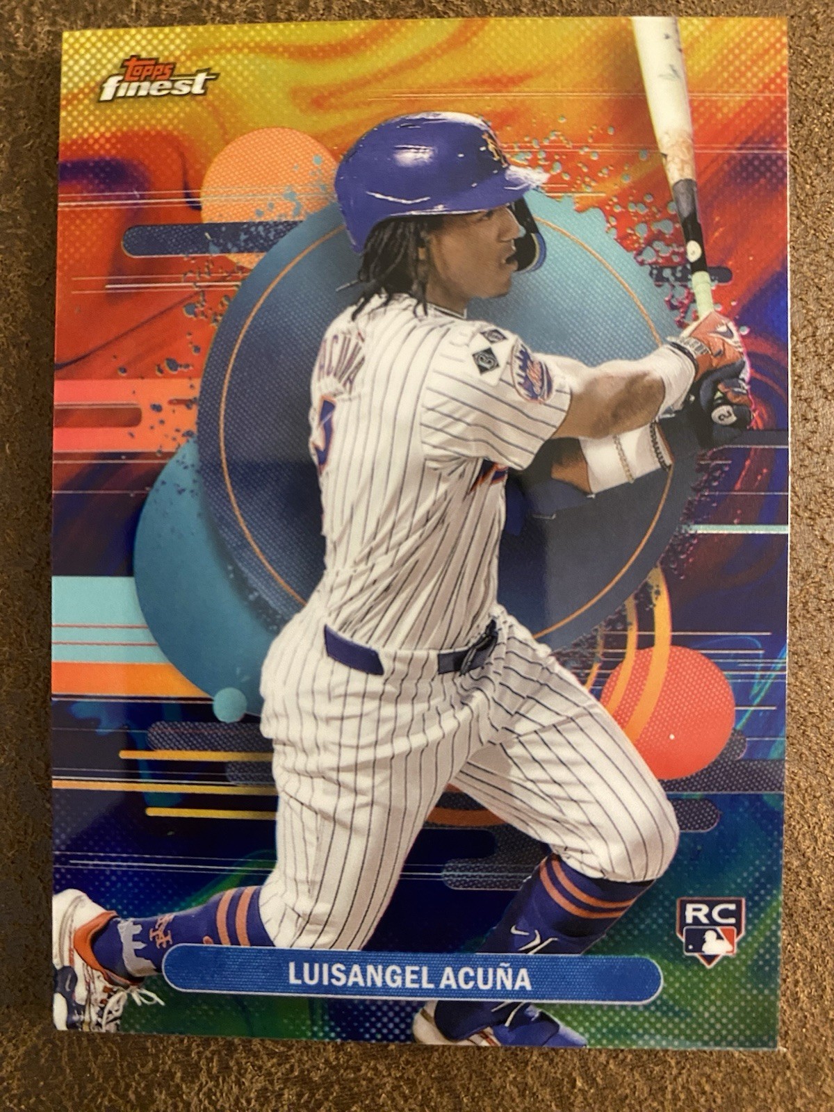 LUISANGEL ACUNA 2025 TOPPS FINEST UNCOMMON ROOKIE OIL SPILL SP RC