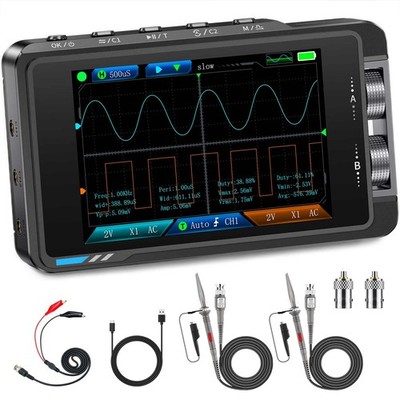 FNIRSI DS215H 2-in-1 Handheld Oscilloscope 50MHz, 2 Channel Digital Portable... 